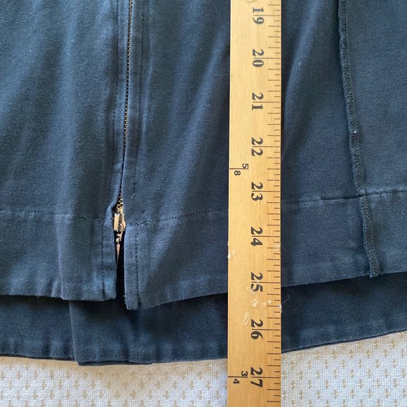 NIC+ZOE Womens Perfect Knit Ruched Jacket Size XS Black Ruffle Zip Up - Picture 10 of 13